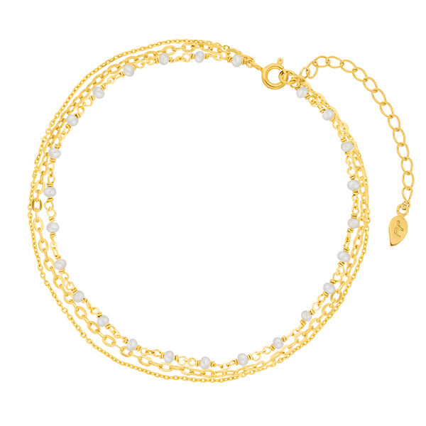 Fukette PEARL FLOW, 18 Karat Gelbgold vergoldet
