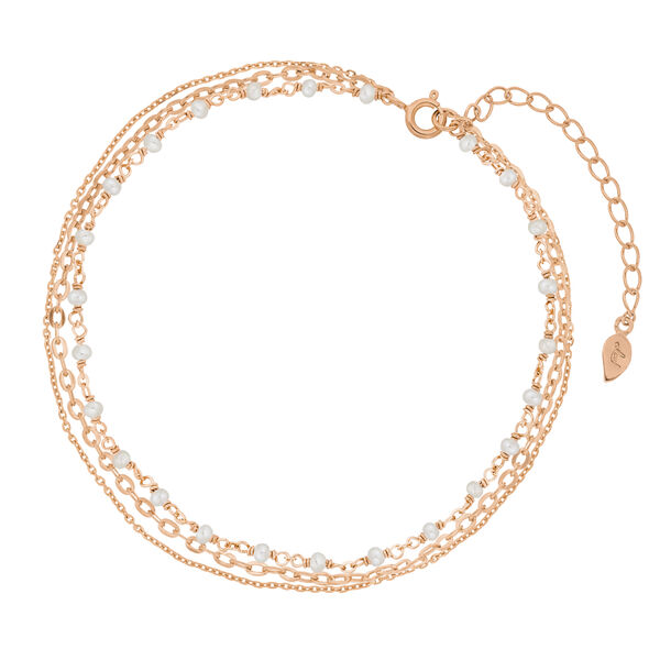 Fukette PEARL FLOW, 18 Karat Rosegold vergoldet