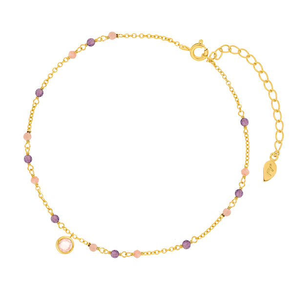 Fukette Purple Love, 18 Karat Gelbgold vergoldet