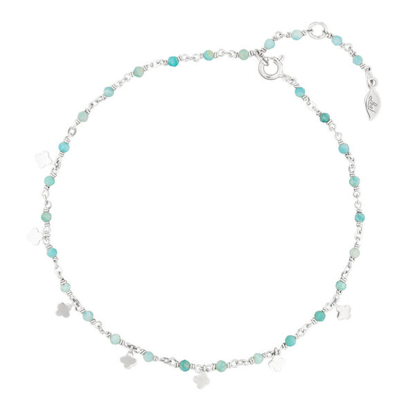 Fukette Rainbow, Amazonit, 925 Sterlingsilber