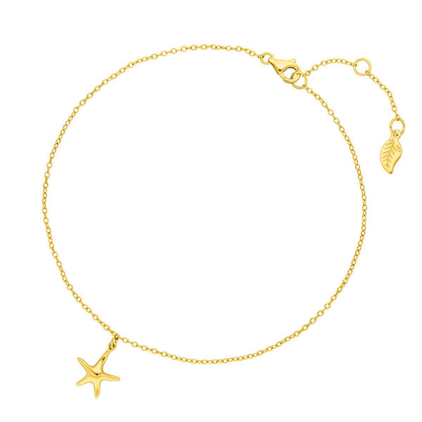 Fu�kette STARFISH, 18 K Gelbgold vergoldet
