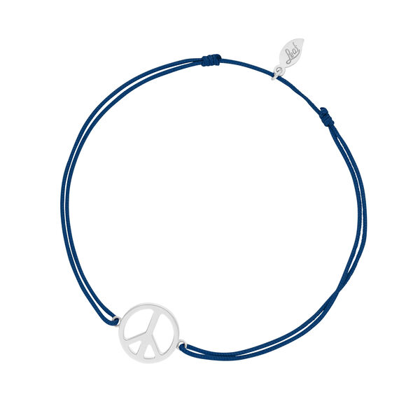 Gl�cksarmband PEACE, 925 Sterlingsilber, Navy