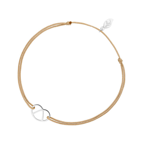 Glcksbndchen Brezn, 925 Sterlingsilber, Beige