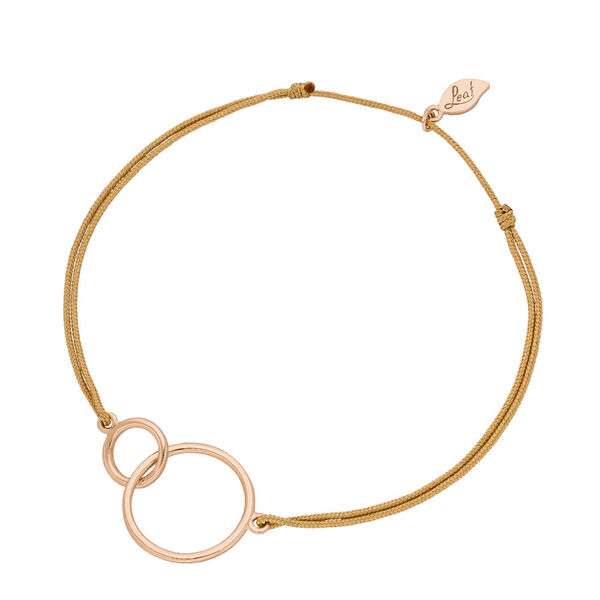 Glcksbndchen Eternity Circle, 18 K Rosegold vergoldet, Beige