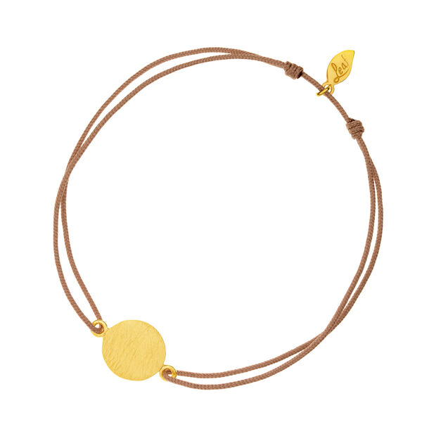 Glcksbndchen Slices, 18 K Gelbgold vergoldet, Beige