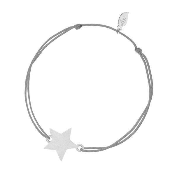 Glcksbndchen Star-Disc, matt, Silber