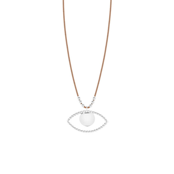 Glckshalskettchen Evil Eye, 925 Sterlingsilber, Beige