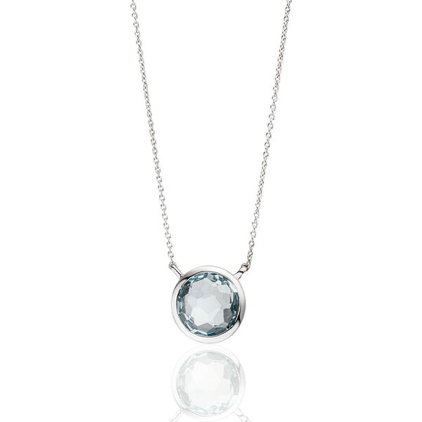 Halskette Blauer Topas, 14 Karat Weigold