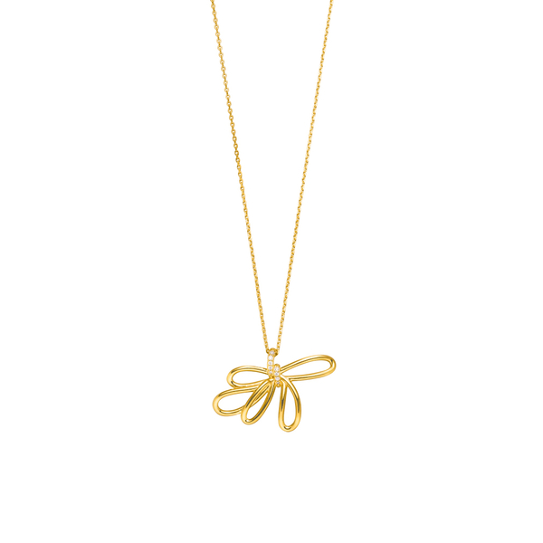 Leaf Jewelry Halskette Blossom, 18 K Gelbgold vergoldet