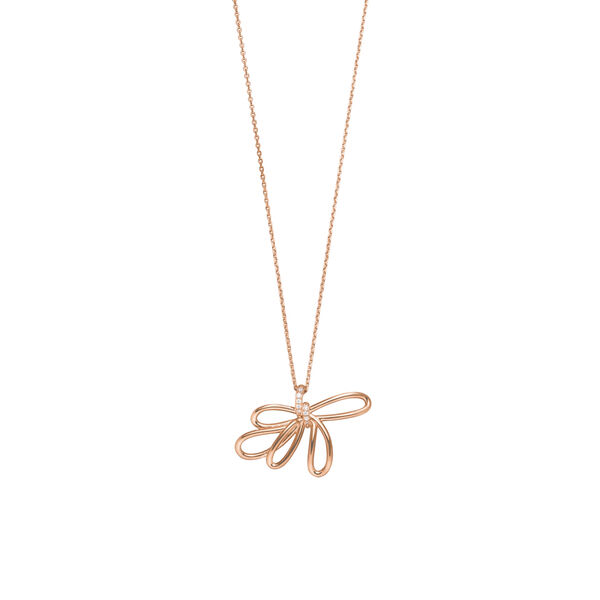 Halskette Blossom, 18 Karat Rosegold vergoldet