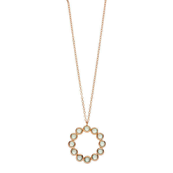 Halskette Bohemian, 18 Karat Rosegold vergoldet, Aqua Calzedon