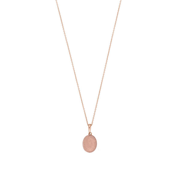 Halskette Cabochon II, 14 K Rosegold, Rosenquarz