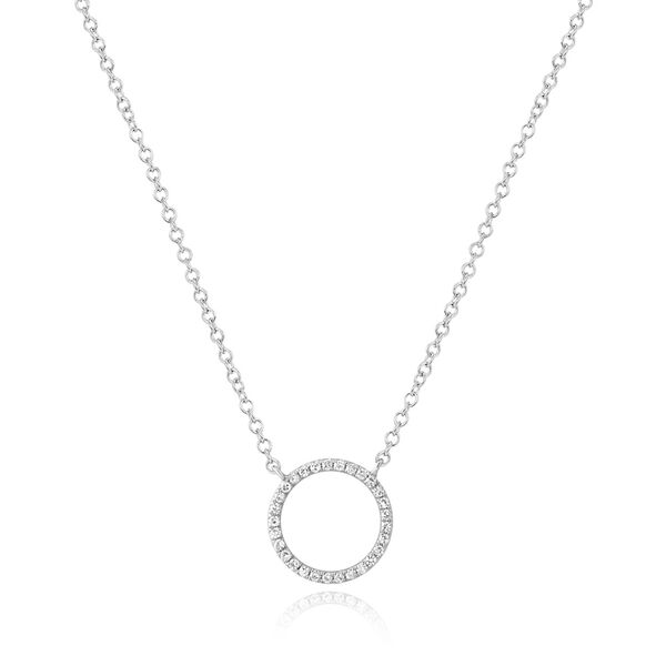 Halskette Circle mit Diamanten, 18 Karat Weigold