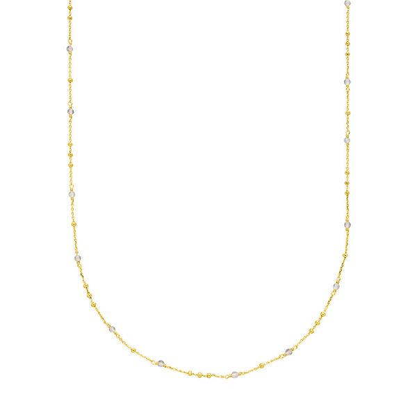 Halskette Flying Gems, Labradorit, 90cm, 18 Karat Gelbgold vergoldet