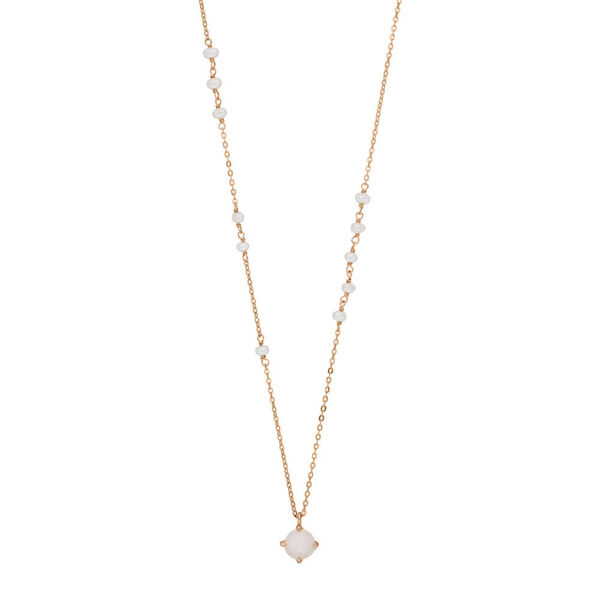 Halskette Flying Pearls, 18 K Rosegold vergoldet