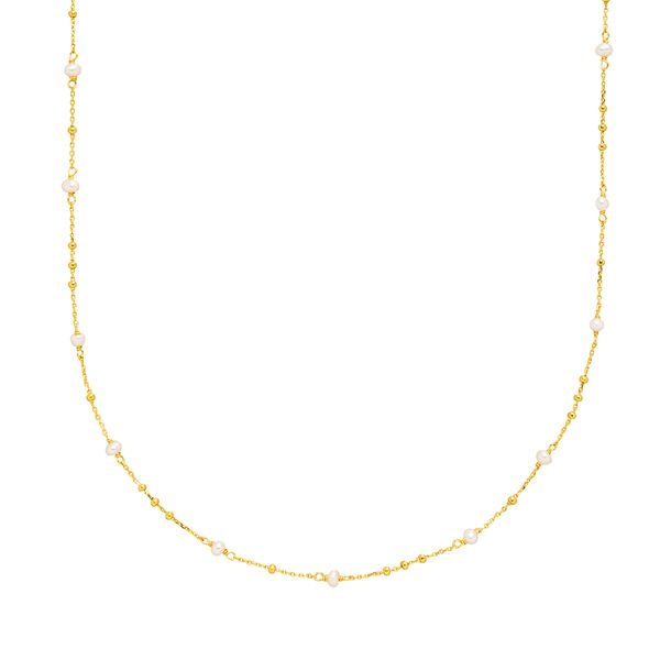 Halskette Flying Pearls, 18 Karat Gelbgold vergoldet