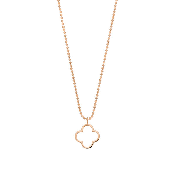 Halskette GENTLE CLOVER, 14 K Rosegold