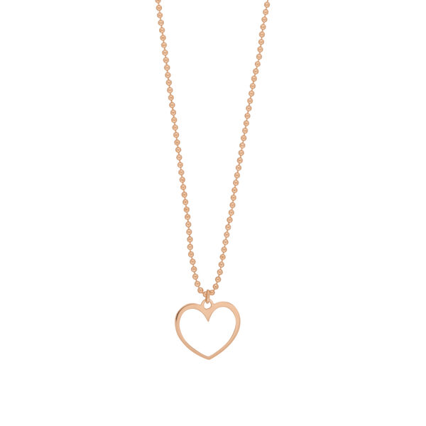 Halskette GENTLE HEART, 14 Karat Rosegold