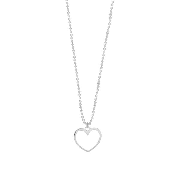 Halskette GENTLE HEART, 14 Karat Weigold