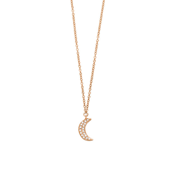 Halskette Halbmond, 18 Karat Rosegold