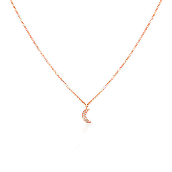Halskette Halbmond, 18 Karat Rosegold