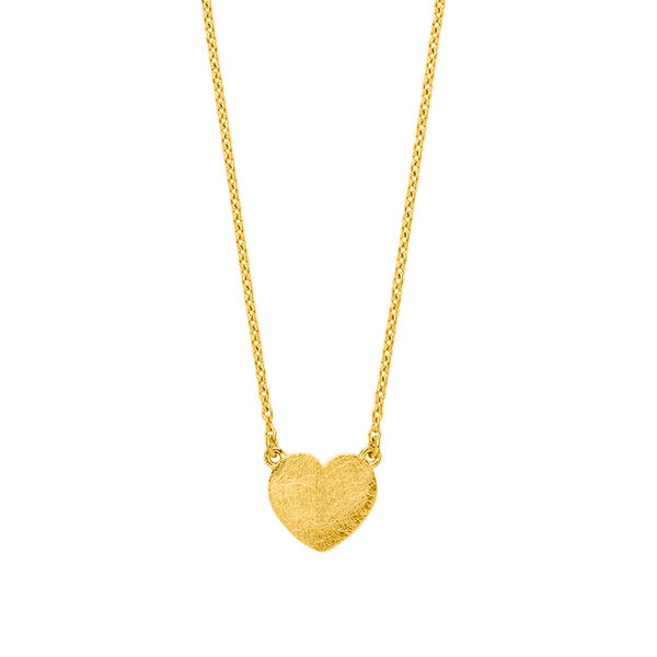 Halskette Heart-Disc, 18 K Gelbgold vergoldet