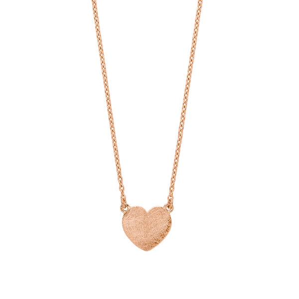 Halskette Heart-Disc, 18 Karat Rosegold vergoldet