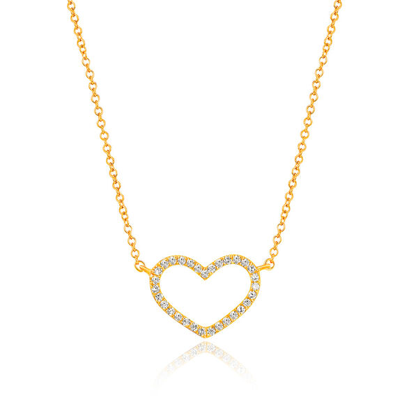 Halskette Heart mit Diamanten, 18 Karat Gelbgold