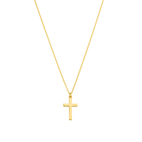 Halskette Kreuz, 14 K Gelbgold