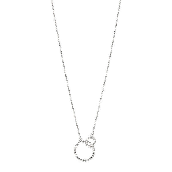 Halskette Kugelring double, 45cm, 925 Sterlingsilber