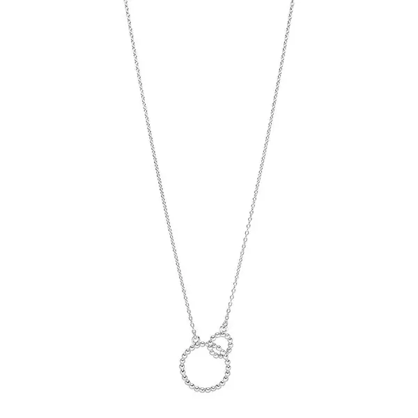 Leaf Jewelry Halskette Kugelring double, 45cm, 925 Sterlingsilber