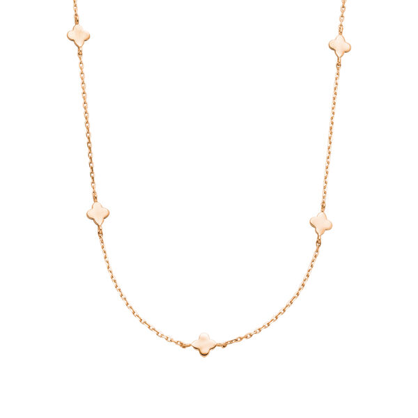 Halskette MINI Clover, 14 Karat Rosegold