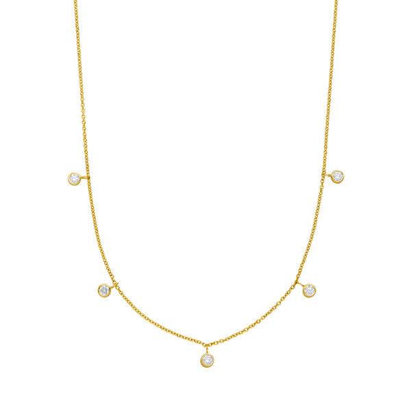 Halskette MY FIRST DIAMOND Charms, 14 Karat Gelbgold