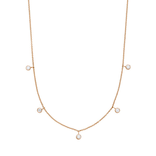Halskette MY FIRST DIAMOND Charms, 14 Karat Rosegold