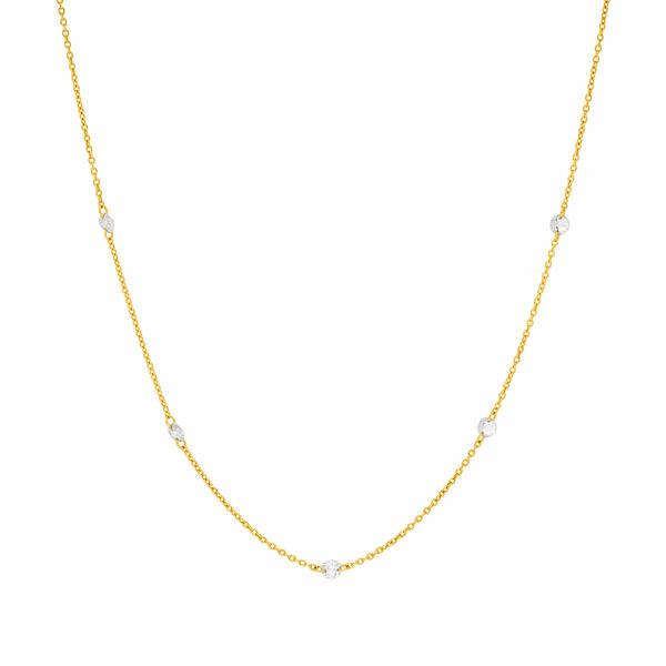 Halskette PURE Quintruple Diamant, 18 Karat Gelbgold
