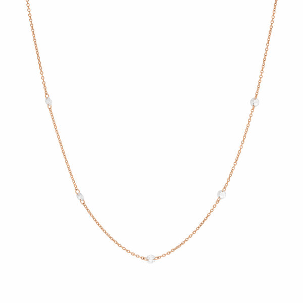 Halskette PURE Quintruple Diamant, 18 Karat Rosegold