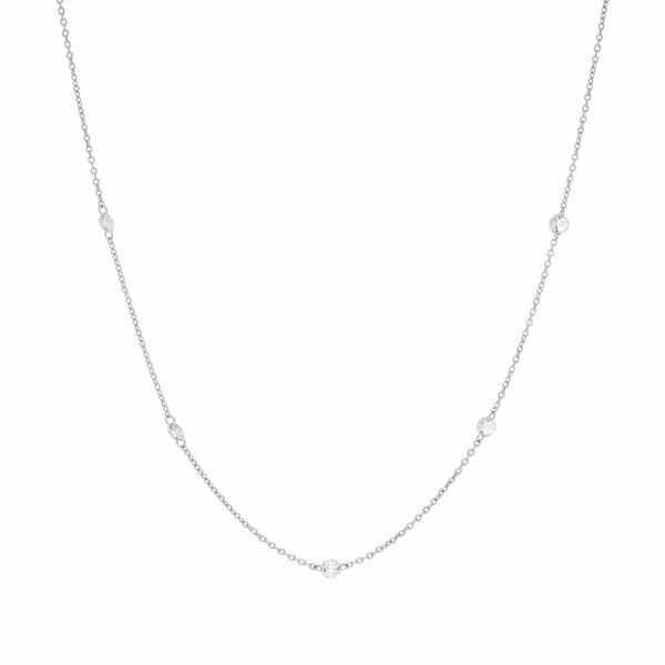 Halskette PURE Quintruple Diamant, 18 Karat Weigold
