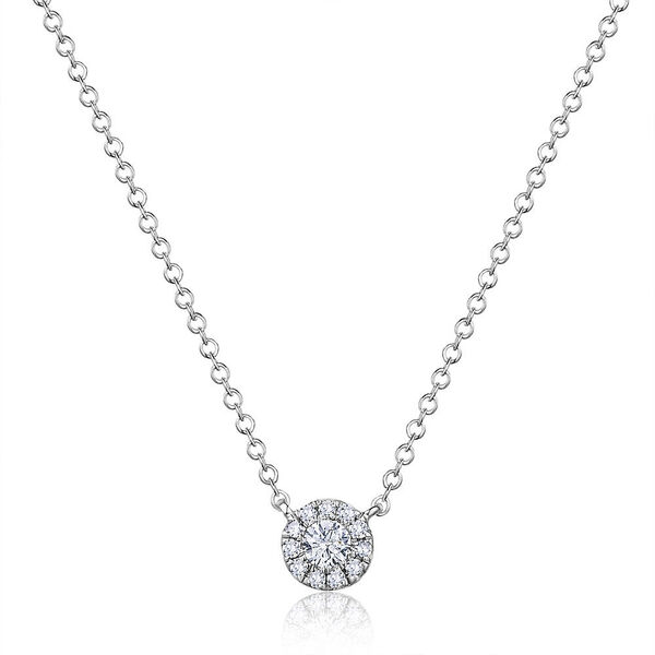 Halskette Pav II mit Diamanten, 18 Karat Weigold