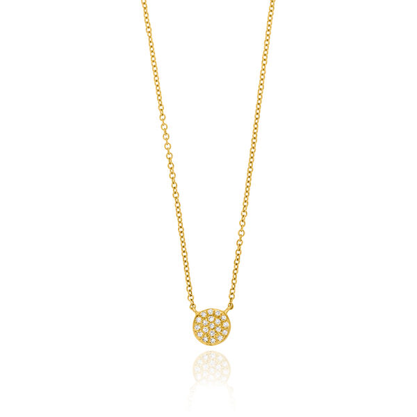 Halskette Pav mit Diamanten, 18 Karat Gelbgold