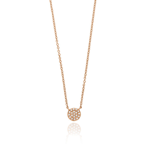Halskette Pav mit Diamanten, 18 Karat Rosegold