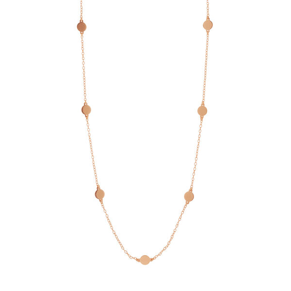 Halskette Plttchen, kurz, 18 Karat Rosegold vergoldet