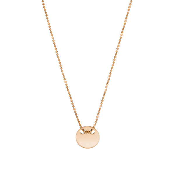 Leaf Jewelry Halskette Plate, 14 K Rosegold