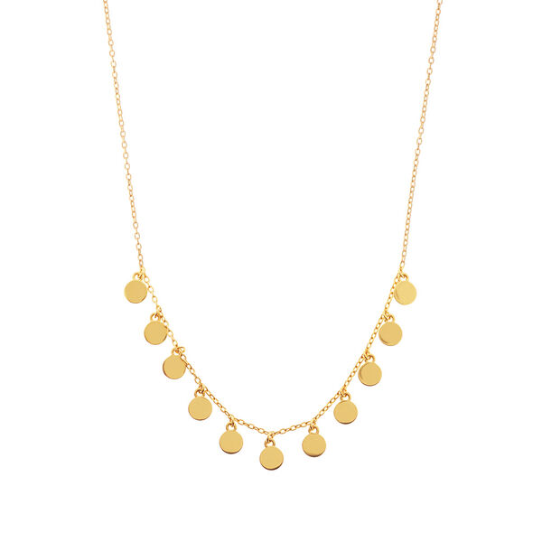 Halskette Platelet, 18 Karat Gelbgold vergoldet