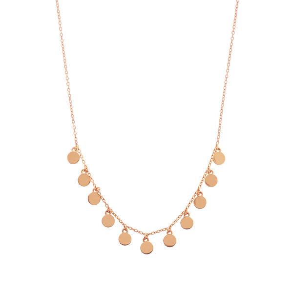 Halskette Platelet, 18 Karat Rosegold vergoldet