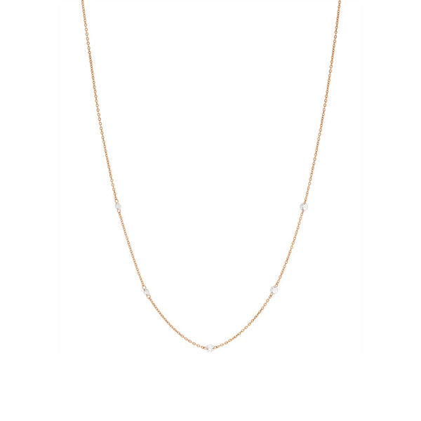Halskette Pure Quintruple Diamant, 18K Rosegold