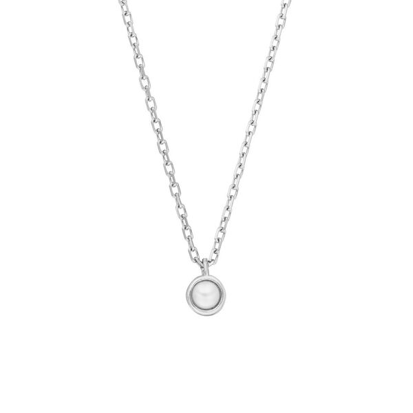 Halskette Pure mit Perle, 925 Sterlingsilber