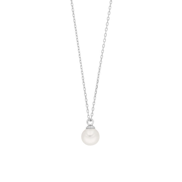 Halskette Single Pearl, 14 Karat Weigold