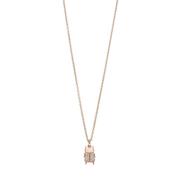 Halskette Skarabus, 45cm, 18 Karat Rosegold vergoldet