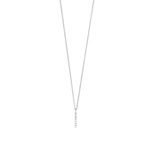 Halskette Small Bar, Diamant, 14 Karat Weigold