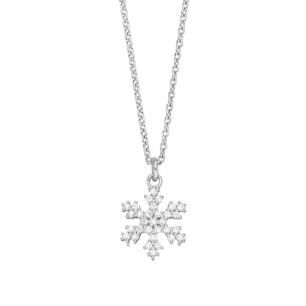 Halskette Snowflake, 925 Sterlingsilber